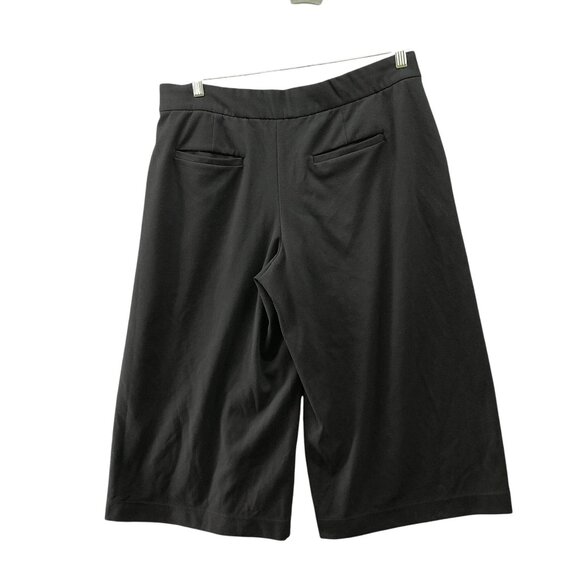 Gap Crop Wide Leg Knit Pants Womens LP Black Trouser Ponte Comfort High Rise - Picture 2 of 10